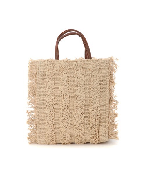 Lilas Campbell(リラキャンベル)の「Lilas Campbell 2WAY Fringe box BAG(トートバッグ・レディース・ブラック/アイボリー・FREE)」の13枚目の写真
