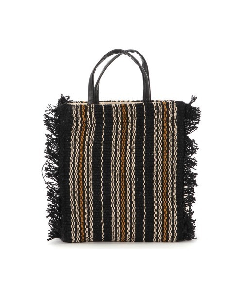 Lilas Campbell(リラキャンベル)の「Lilas Campbell 2WAY Fringe box BAG(トートバッグ・レディース・ブラック/アイボリー・FREE)」の14枚目の写真