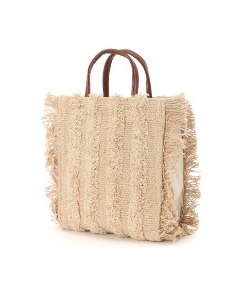 Lilas Campbell(リラキャンベル)の「Lilas Campbell 2WAY Fringe box BAG(トートバッグ・レディース・ブラック/アイボリー・FREE)」の15枚目の写真