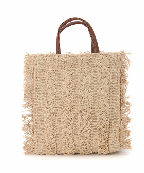 Lilas Campbell(リラキャンベル)の「Lilas Campbell 2WAY Fringe box BAG(トートバッグ・レディース・ブラック/アイボリー・FREE)」の19枚目の写真