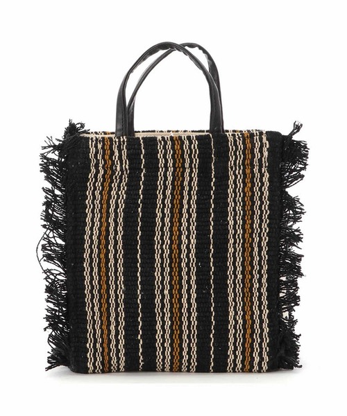 Lilas Campbell(リラキャンベル)の「Lilas Campbell 2WAY Fringe box BAG(トートバッグ・レディース・ブラック/アイボリー・FREE)」の20枚目の写真