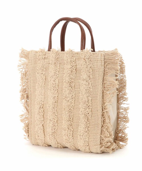 Lilas Campbell(リラキャンベル)の「Lilas Campbell 2WAY Fringe box BAG(トートバッグ・レディース・ブラック/アイボリー・FREE)」の21枚目の写真