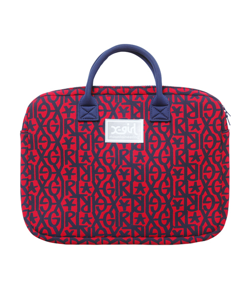 X-girl(エックスガール)の「HAZE LOGO MULTI-USE BAG(ビジネスバッグ・レディース・ブラック/レッド・ONE SIZE)」の2枚目の写真