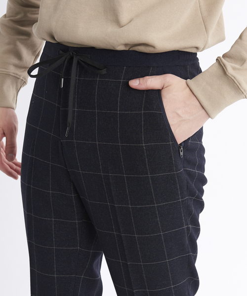 ABAHOUSE(アバハウス)の「ウール調 ウィンドウペン チェックパンツ(その他パンツ・メンズ・ダークブラウン/ダークネイビー・46/48/44)」の8枚目の写真