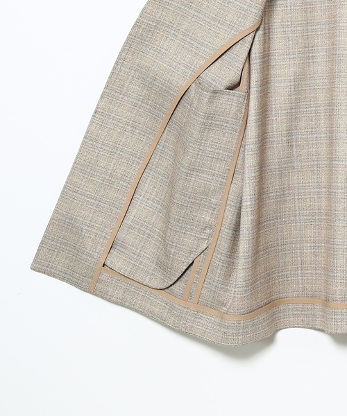 ADAM ET ROPE'(アダムエロペ)の「【OGUZ】ROOMジャケット/セットアップ対応(ノーカラージャケット・メンズ・チャコールグレー/ベージュ系その他・S/M/L)」の4枚目の写真