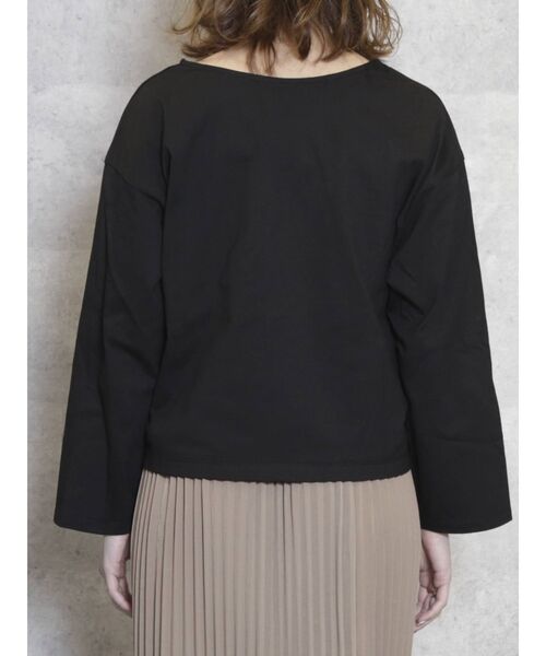 dazzlin（ダズリン）の「メッセージロンT（Tシャツ/カットソー・レディース・オフホワイト/ブラック/グレー・FREE）」の12枚目の写真