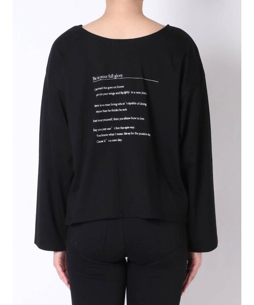 dazzlin（ダズリン）の「メッセージロンT（Tシャツ/カットソー・レディース・オフホワイト/ブラック/グレー・FREE）」の21枚目の写真