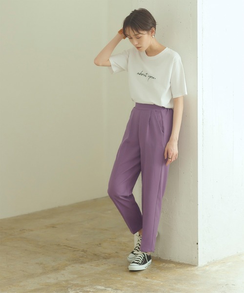 titivate(ティティベイト)の「カラースラックスパンツ(その他パンツ・レディース・グレイッシュベージュ/イエロー/ブルー/パープル/ブラウン・M)」の4枚目の写真