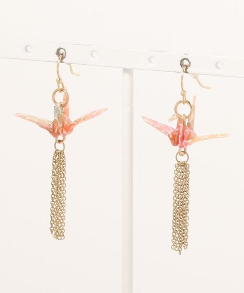 カヤ（カヤ）の「【カヤ】飛び鶴ピアス（ピアス（両耳用）・レディース・レッド/ピンク/インディゴブルー/ブルー/その他/桜/ライトパープル/スミクロ/キナリ・FREE）」の6枚目の写真