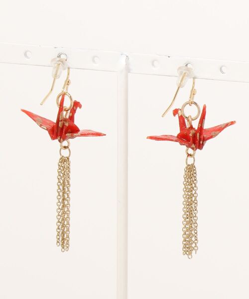 カヤ（カヤ）の「【カヤ】飛び鶴ピアス（ピアス（両耳用）・レディース・レッド/ピンク/インディゴブルー/ブルー/その他/桜/ライトパープル/スミクロ/キナリ・FREE）」の14枚目の写真