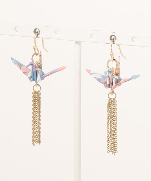 カヤ（カヤ）の「【カヤ】飛び鶴ピアス（ピアス（両耳用）・レディース・レッド/ピンク/インディゴブルー/ブルー/その他/桜/ライトパープル/スミクロ/キナリ・FREE）」の13枚目の写真