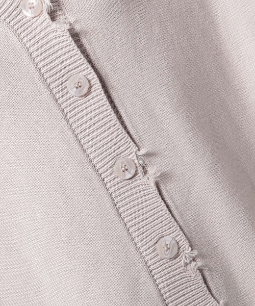 PAGEBOY（ページボーイ）の「ダメージVネックBIGカーディガン（カーディガン/ボレロ・レディース・オフホワイト/ブラック/グレイッシュベージュ/ターコイズブルー/ブルー系その他・FREE）」の18枚目の写真