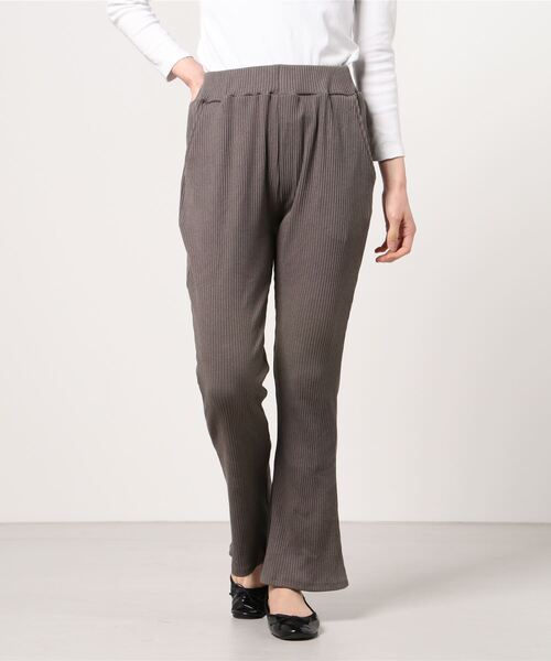 RIKKA FEMME（リッカファム）の「【ムラサキスポーツ別注】RIKKA  FEMME/リッカファム  リブ素材ルーズシルエットパンツ   R21SS212（その他パンツ・レディース・ブラウン/カーキ・M/L）」の7枚目の写真