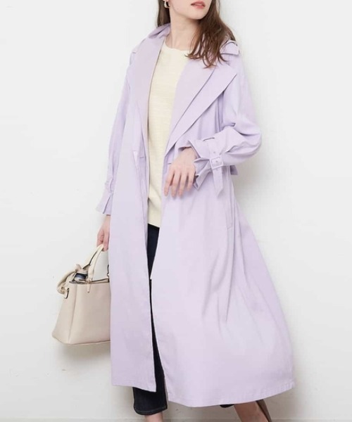 【洗える】フーディトッパー×ビッグトレンチコート