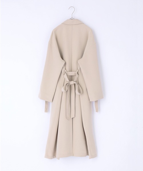 EMMA(EMMA CLOTHES)(エマ)の「【EMMA】ダブルクロス2WAYトレンチコート/ステンカラーコート(トレンチコート・レディース・ベージュ/ブルー/グリーン・FREE)」の16枚目の写真