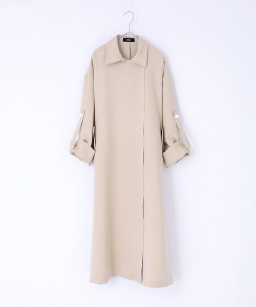 EMMA(EMMA CLOTHES)(エマ)の「【EMMA】ダブルクロス2WAYトレンチコート/ステンカラーコート(トレンチコート・レディース・ベージュ/ブルー/グリーン・FREE)」の17枚目の写真