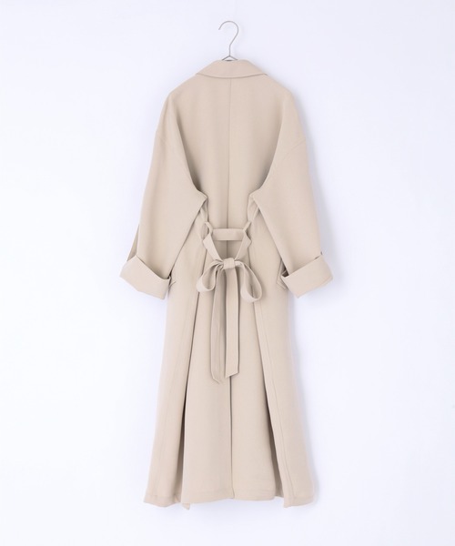 EMMA(EMMA CLOTHES)(エマ)の「【EMMA】ダブルクロス2WAYトレンチコート/ステンカラーコート(トレンチコート・レディース・ベージュ/ブルー/グリーン・FREE)」の18枚目の写真