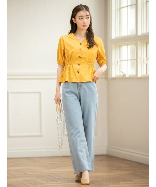 fifth（フィフス）の「バックゴムデニムワイドパンツ（デニムパンツ・レディース・ブルー/サックスブルー・MEDIUM）」の4枚目の写真