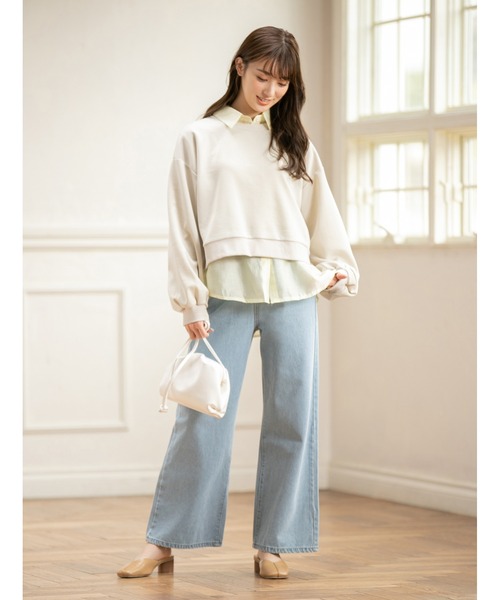 fifth（フィフス）の「バックゴムデニムワイドパンツ（デニムパンツ・レディース・ブルー/サックスブルー・MEDIUM）」の6枚目の写真