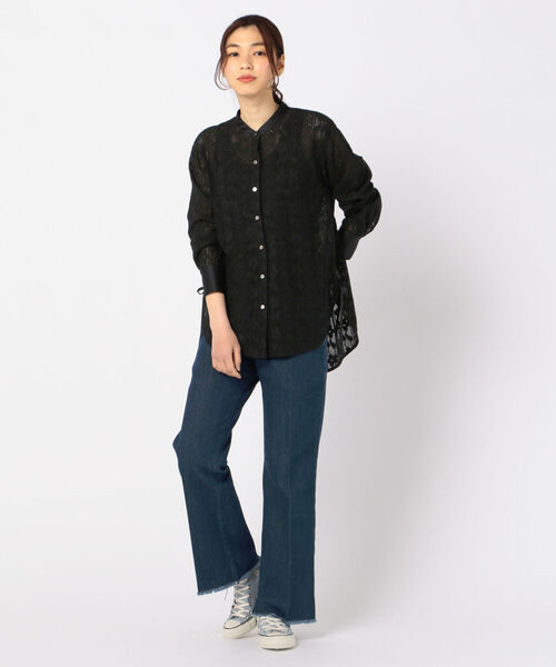 fredy repit（フレディレピ）の「レースバンドカラーシャツ（シャツ/ブラウス・レディース・オフホワイト/ブラック・38）」の7枚目の写真