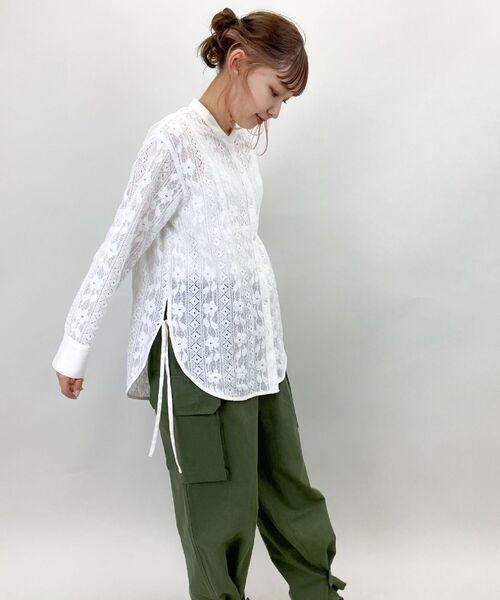 fredy repit（フレディレピ）の「レースバンドカラーシャツ（シャツ/ブラウス・レディース・オフホワイト/ブラック・38）」の21枚目の写真