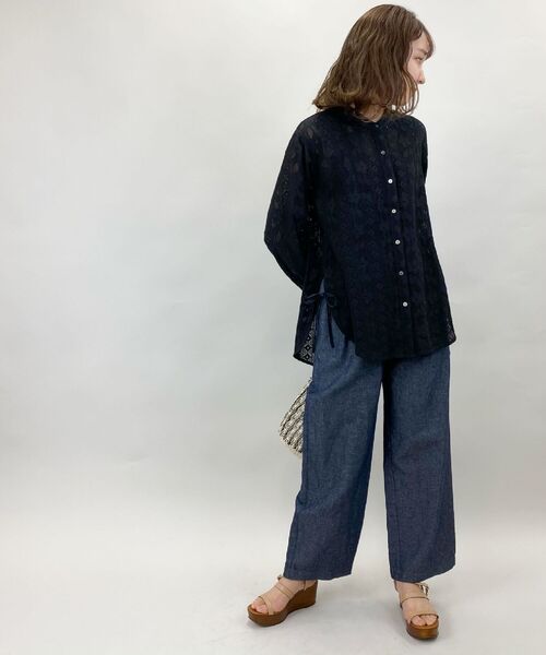 fredy repit（フレディレピ）の「レースバンドカラーシャツ（シャツ/ブラウス・レディース・オフホワイト/ブラック・38）」の8枚目の写真