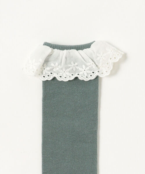 B:MING by BEAMS（ビーミングバイビームス）の「フリル ハイソックス（ソックス/靴下・キッズ・ブルー系その他/ナチュラル・S(13～15cm)/M(16～18cm)/L(19～21cm)）」の3枚目の写真