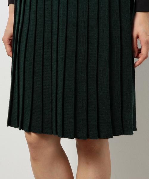 coen（コーエン）の「ウォッシャブルウール混ニットプリーツスカート§（スカート・レディース・ベージュ/ダークグリーン/ネイビー・フリー）」の9枚目の写真