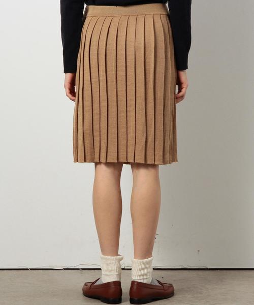 coen（コーエン）の「ウォッシャブルウール混ニットプリーツスカート§（スカート・レディース・ベージュ/ダークグリーン/ネイビー・フリー）」の11枚目の写真