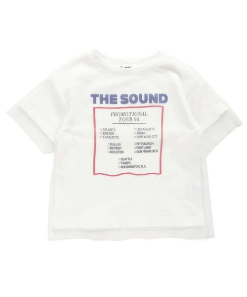 Otonato(オトナト)の「チュールドッキングTシャツ 【親子でおそろいリンクコーデ】(Tシャツ/カットソー・キッズ・オフホワイト/ブラック・140/90/130/110/120/100)」の2枚目の写真