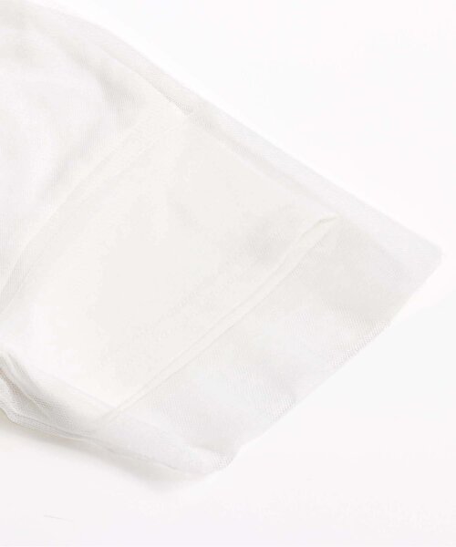 Otonato(オトナト)の「チュールドッキングTシャツ 【親子でおそろいリンクコーデ】(Tシャツ/カットソー・キッズ・オフホワイト/ブラック・140/90/130/110/120/100)」の7枚目の写真