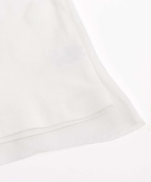 Otonato(オトナト)の「チュールドッキングTシャツ 【親子でおそろいリンクコーデ】(Tシャツ/カットソー・キッズ・オフホワイト/ブラック・140/90/130/110/120/100)」の9枚目の写真