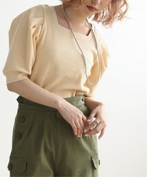 RAY CASSIN | パワショルスクエアネックプルオーバー(Tシャツ/カットソー)