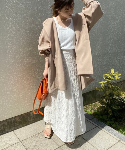 CAPRICIEUX LE'MAGE（カプリシューレマージュ）の「〈新色追加/イエロー〉カットレース6枚ハギスカート（スカート・レディース・アイボリー/ブラック/イエロー・FREE）」の6枚目の写真