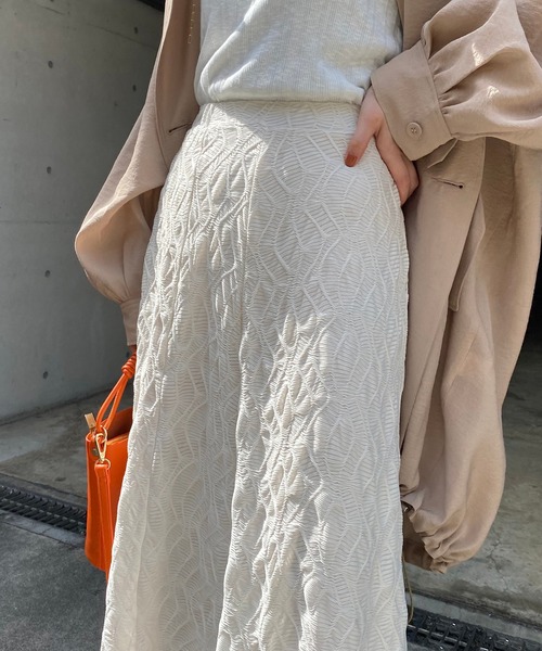 CAPRICIEUX LE'MAGE（カプリシューレマージュ）の「〈新色追加/イエロー〉カットレース6枚ハギスカート（スカート・レディース・アイボリー/ブラック/イエロー・FREE）」の12枚目の写真