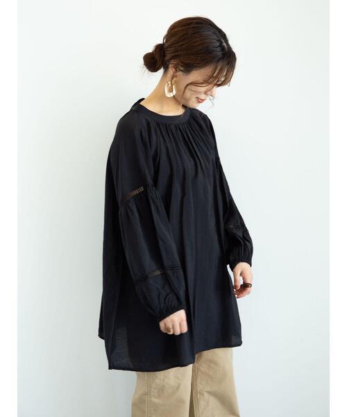 Sugar spoon（シュガースプーン）の「・SUGAR SPOON 2wayギャザーチュニック＊（シャツ/ブラウス・レディース・ピンクベージュ/オフホワイト/ブラック/グリーン系その他3・FREE）」の22枚目の写真