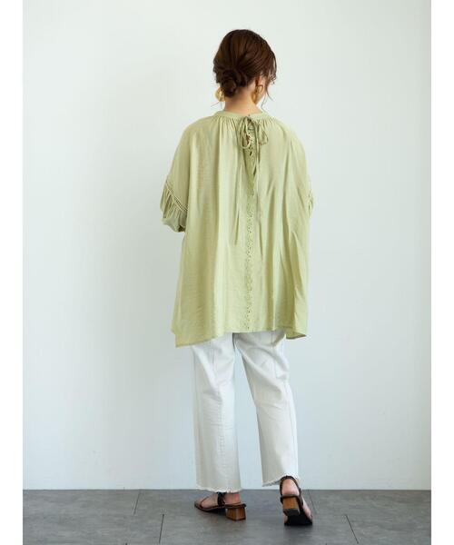 Sugar spoon（シュガースプーン）の「・SUGAR SPOON 2wayギャザーチュニック＊（シャツ/ブラウス・レディース・ピンクベージュ/オフホワイト/ブラック/グリーン系その他3・FREE）」の16枚目の写真