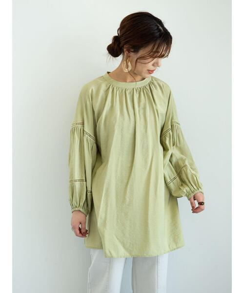 Sugar spoon（シュガースプーン）の「・SUGAR SPOON 2wayギャザーチュニック＊（シャツ/ブラウス・レディース・ピンクベージュ/オフホワイト/ブラック/グリーン系その他3・FREE）」の15枚目の写真