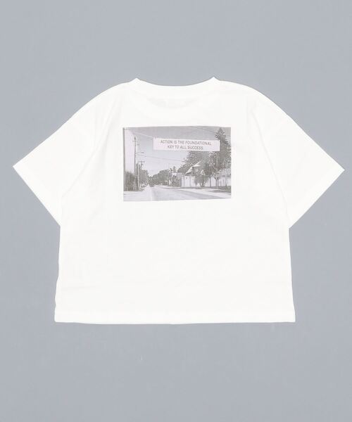 LOWRYS FARM（ローリーズファーム）の「フォトプリントＴＥＥＳＳ　938940（Tシャツ/カットソー・キッズ・ホワイト/チャコールグレー/オフホワイト・110cm/120cm/130cm/140cm/150cm）」の11枚目の写真