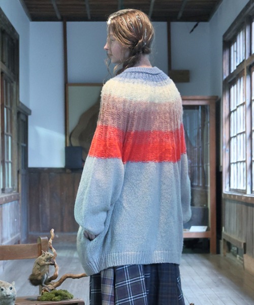 bedsidedrama（ベットサイドドラマ）の「bedsidedrama/ベッドサイドドラマ/オーロラモヘアニットコート（ブルゾン・レディース・A/B・2/1）」の3枚目の写真