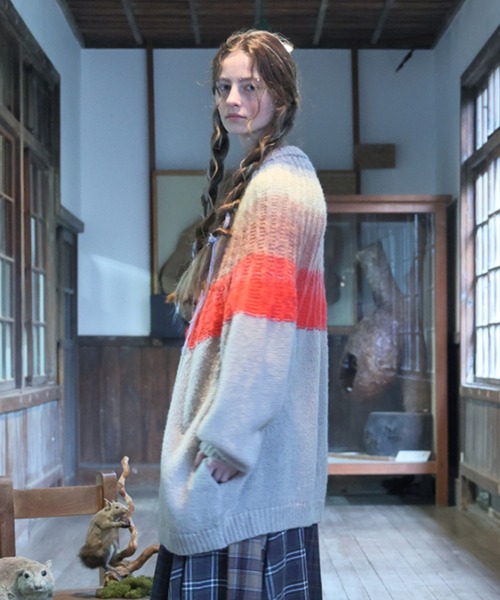 bedsidedrama（ベットサイドドラマ）の「bedsidedrama/ベッドサイドドラマ/オーロラモヘアニットコート（ブルゾン・レディース・A/B・2/1）」の4枚目の写真