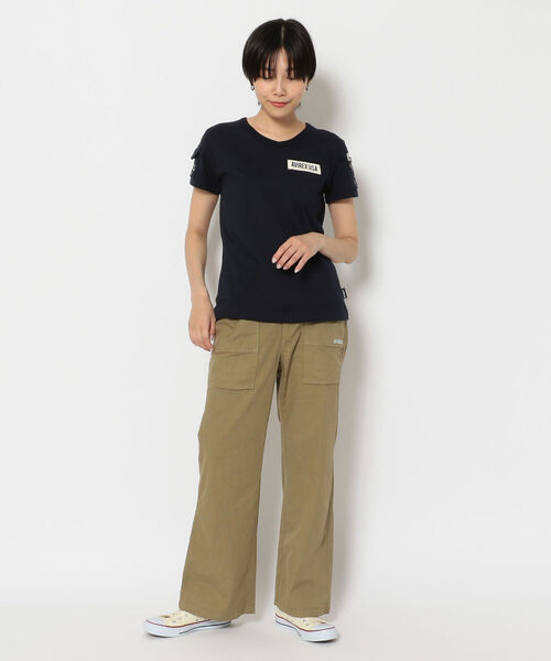 AVIREX(アヴィレックス)の「セミフレアパンツ/ SEMI FLARE PANT(その他パンツ・レディース・ブラック/オレンジ/オリーブ・MEDIUM/SMALL)」の8枚目の写真