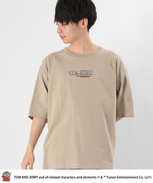 Tom&Jerry(トムアンドジェリー)の「【TOM&JERRY/トム&ジェリー】オーバーサイズ ファニーアート Tシャツ(Tシャツ/カットソー・メンズ・ベージュ/サックスブルー・M/L/XL)」の5枚目の写真
