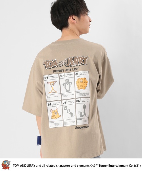 Tom&Jerry(トムアンドジェリー)の「【TOM&JERRY/トム&ジェリー】オーバーサイズ ファニーアート Tシャツ(Tシャツ/カットソー・メンズ・ベージュ/サックスブルー・M/L/XL)」の6枚目の写真