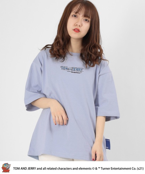 Tom&Jerry(トムアンドジェリー)の「【TOM&JERRY/トム&ジェリー】オーバーサイズ ファニーアート Tシャツ(Tシャツ/カットソー・メンズ・ベージュ/サックスブルー・M/L/XL)」の7枚目の写真