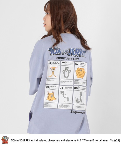 Tom&Jerry(トムアンドジェリー)の「【TOM&JERRY/トム&ジェリー】オーバーサイズ ファニーアート Tシャツ(Tシャツ/カットソー・メンズ・ベージュ/サックスブルー・M/L/XL)」の8枚目の写真