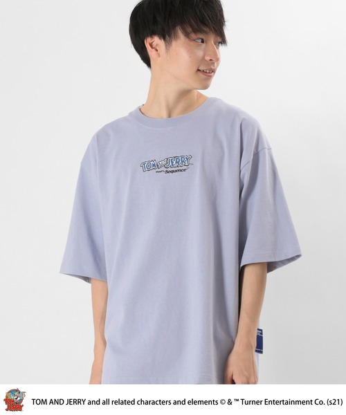 Tom&Jerry(トムアンドジェリー)の「【TOM&JERRY/トム&ジェリー】オーバーサイズ ファニーアート Tシャツ(Tシャツ/カットソー・メンズ・ベージュ/サックスブルー・M/L/XL)」の9枚目の写真
