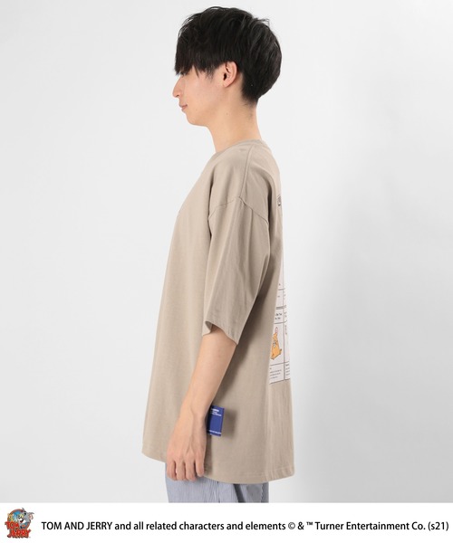 Tom&Jerry(トムアンドジェリー)の「【TOM&JERRY/トム&ジェリー】オーバーサイズ ファニーアート Tシャツ(Tシャツ/カットソー・メンズ・ベージュ/サックスブルー・M/L/XL)」の11枚目の写真