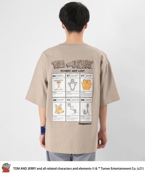 Tom&Jerry(トムアンドジェリー)の「【TOM&JERRY/トム&ジェリー】オーバーサイズ ファニーアート Tシャツ(Tシャツ/カットソー・メンズ・ベージュ/サックスブルー・M/L/XL)」の12枚目の写真