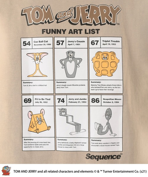 Tom&Jerry(トムアンドジェリー)の「【TOM&JERRY/トム&ジェリー】オーバーサイズ ファニーアート Tシャツ(Tシャツ/カットソー・メンズ・ベージュ/サックスブルー・M/L/XL)」の15枚目の写真